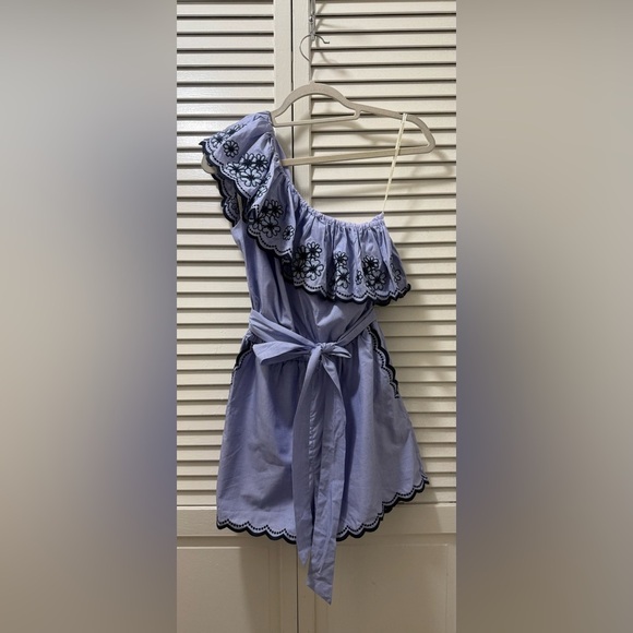 KATE SPADE Daisy Embroidered One Shoulder Romper - Picture 10 of 13